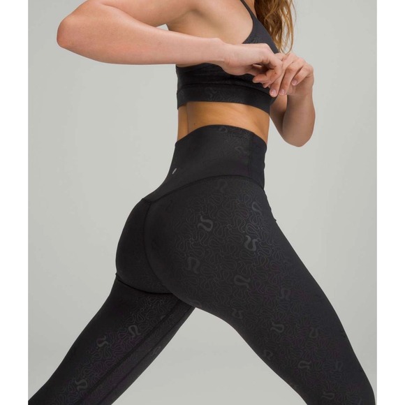 lululemon athletica Pants - Lululemon Align High-Rise Pant 25"Yogo Emboss Black Sz 2